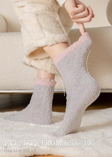 Warm & Cozy Gifts for Women, Fluffy Fuzzy Sock, Plush Sleeping Slipper Socks - Soft Warm Fabric