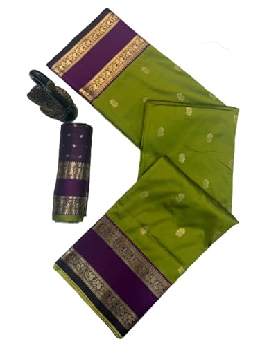 Image of SWORNOF Women's Banarasi silk Saree With Unstitched Blouse Piece