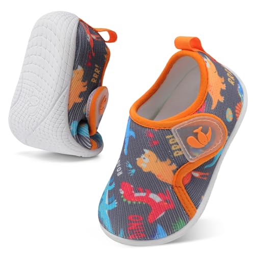 Image of FEETCITY Toddler Walking Shoes Slip On Toddler Shoes Boys Girls Kids Sports Sneakers Casual School Shoes Barefoot Shoes