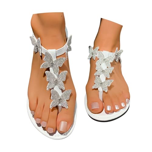 Elegantes sandalias planas de verano con diseño floral bordado calzado ligero y cómodo para paseos diarios y días de playa en la arena