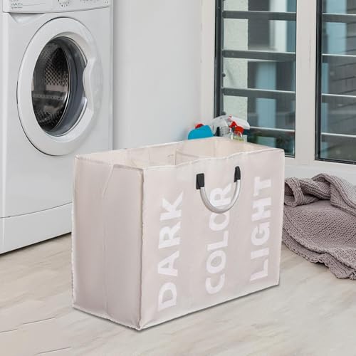 Panier à linge pliable à trois sections pour stopper le désordre