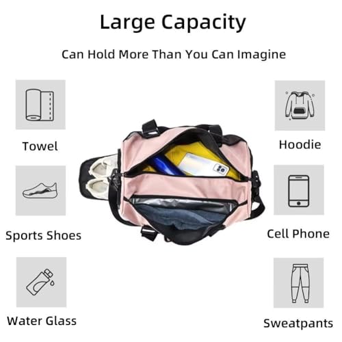 Large Sport Travel Duffle with Shoes and Wet Clothes Compartments Men's Gym Waterproof Crossbody3