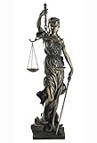29,5 pulgadas la justicia ciega doblar las mujeres figura decorativa de bronce fundido frío