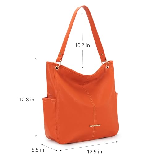 Image of Montana West Hobo Purse for Women 2pcs Handbag Set Shoulder Bag Soft Washed Leather Top Handle Satchel with Wallet MWC2-115BOR