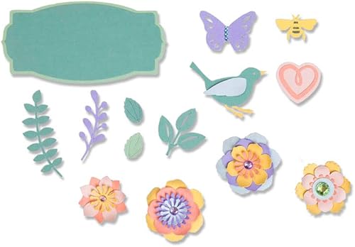 Sizzix Spring Things Troquel, talla Ăşnica, multicolor Sizzix Spring Things Troquel, talla Ăşnica, multicolor