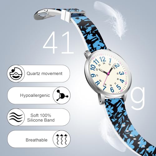 Image of Asan Ge Women's Silicone Watch, Large Dial Fashionable Waterproof Wrist Watch, Easy to Read, Multiple Colors Available, Suitable for Casual Outdoor Activities Quartz Watch