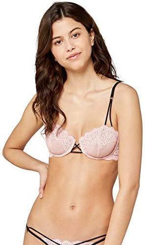 Iris & Lilly Women's Lace Balcony Bra