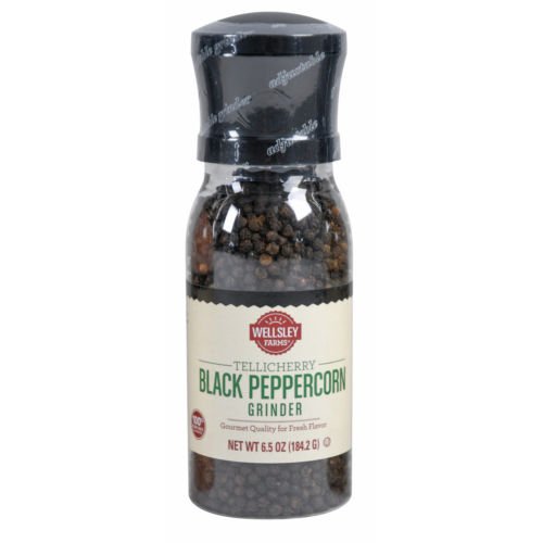 Wellsley Farms Tellicherry Black Peppercorn Grinder, 6.5 Ounce