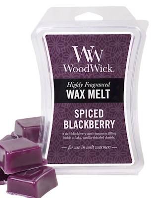 WoodWick Spiced BlackBerry Case of 6 Hourglass 3 oz Wax Melts
