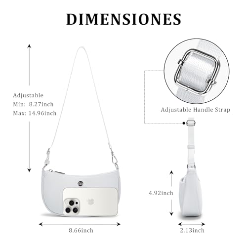 Image of Shoulder Bag for Women Handbags with Adjustable Strap Underarm Purse Mini Clutch Purses Trendy Crescent Bags 1L