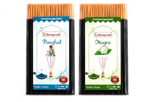 Image of 1 Kg Agarbatti Combo Pack, Kevda Lavender Panghat Mogra Incense Sticks, 250gm Each Pack, Long Lasting Fragrance for Pooja & Home