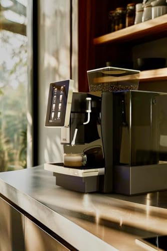 Image of Ideal Coffee Fully Automatic Espresso machine comes with 7'' LCD touch screen and 20+ Customized beverages (Black)