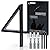 5 Inch Floating House Number 4, VONDERSO Black Metal Modern Outdoor Address Sign for Yard Street and Mailbox, Zinc Alloy Solid Address Numbers and Letters with Exquisite Drawing Process