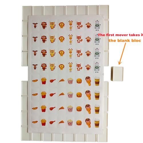 Einfache Verpackung, 65 Blöcke 30mm Seaside Stil Escape Game ABS Plastik Mahjong Stil, Seaside Stil Escape Spiel Legespiel für Kinder, Escape Blöcke, mit DIY-PVC-Aufklebern-DREI zusätzliche Aufkleber