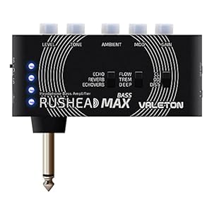 Valeton Rushead Max Bass Hoofdtelefoonversterker, multi-effects, USB-oplaadbaar, draagbaar, broekzak, slaapkamer, plug-in mini-hoofdtelefoonversterker