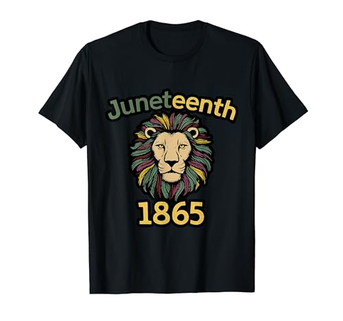 Juneteenth Men Women African American Black Lion 1865 king T-Shirt