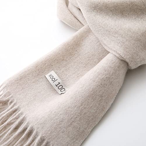 100% Wool Scarf - Men and Women Winter Warm Soft Luxurious Solid Colors Gift Box4