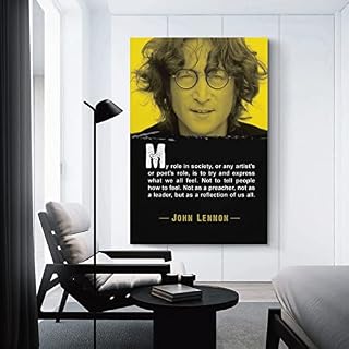 John Lennon (2) Poster rétro vintage imprimé sur toile pour chambre à coucher, salon, décoration murale 20 x 30 cm - Les Beatles, Paul McCartney, John Lennon, RIngo Starr, George Harrison John Lennon (2) Poster rétro vintage imprimé sur toile pour chambre à coucher, salon, décoration murale 20 x 30 cm – Image 3