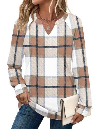 Sampeel Long Sleeve Shirts for Women Fall Outfits 2025 Clothes Old Money Cozy Sweaters Fashion...