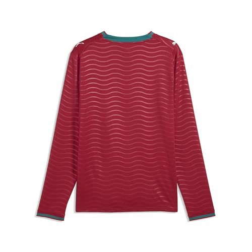 PUMA Men's FA Portugal Home Long Sleeve Jersey Replica, Club Red-Green Lagoon SS26, Large Fpf Replica Ls by PUMA - Used condition - Image 4