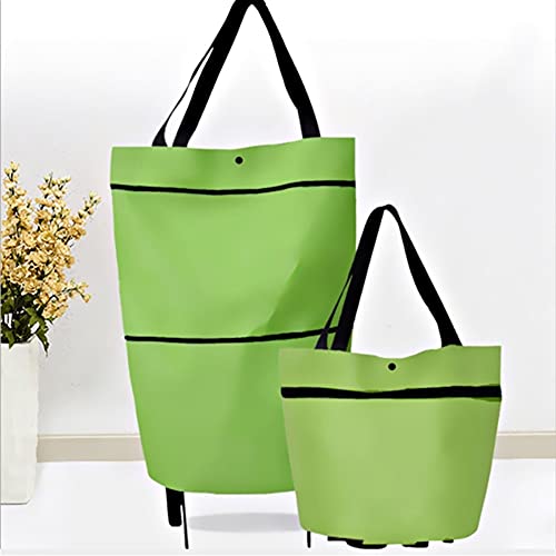 OVAST Einkaufswagen faltbarer Einkaufswagen, tragbare Einkaufstrolley-Tasche auf Rädern, Lebensmittelwagen zum Einkaufen… – Bild 5