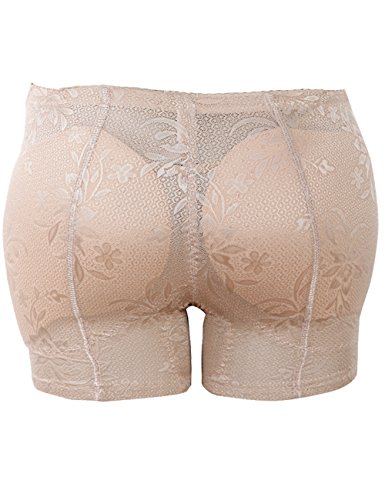 Sayfut Women's Jacquard Shapewear Hip And Butt Padded Panty Nude Size M #TOP4
