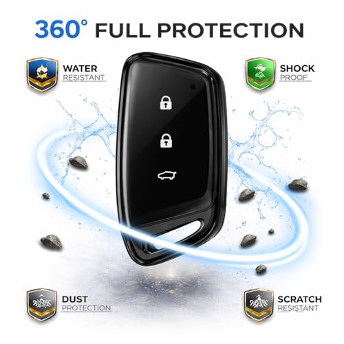 Image of JVCV 2 Pack Soft TPU Transparent Black Key Cover Compatible with MG Hector Hector Plus Windsor EV Smart Key | Anti-Scratch Slim Fit Case | Shockproof Protection (Transparent Black)