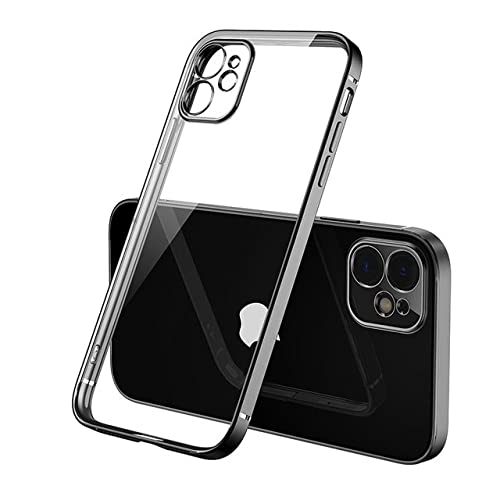 Coque arrière transparente anti choc cadre noir iPhone 13 Mini silicone