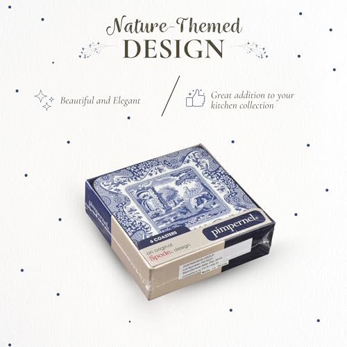 Spode Blue Italian Coasters, Set of 6