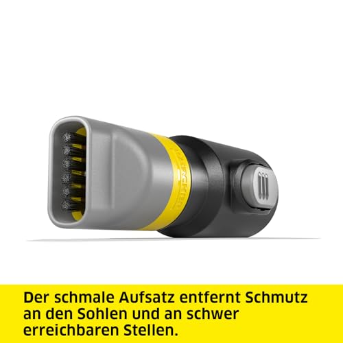 Kärcher Shoe!Cleaner SE 3 Compact, SE 4, 5, 6, Original-Zubehör für Kärcher Waschsauger, Reinigung von Sport-, Freizeit- und Outdoorschuhen, tropffrei, weiche Borsten, Durchspülfunktion