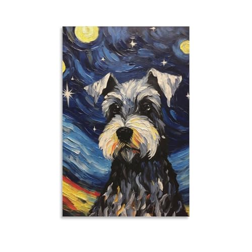 Toile Schnauzer 13 pour créer une ambiance chaleureuse dans votre salon 40x60cm