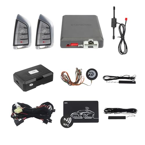EASYGUARD EC211PP-BM2-NFC-B CAN Bus Semi Plug & Play PKE Passive keyless Entry Remote Starter NFC Lock Unlock fit for Push to Start BMW X6 E71 E72 from 2008 to 2015 with Automatic Transmission