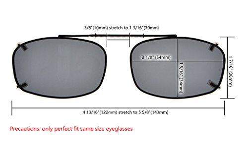 Eyekepper Metal Frame Rim Polarized Lens Clip On Sunglasses 54 * 34MM4