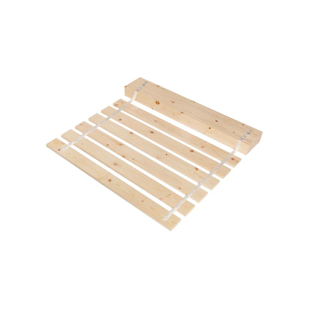 NK Heavy Duty Solid Pine Bed Slats – 19mm Thick Replacement Mattress Support – Roll-Out Wooden Slats with Fabric Tape for 3FT, 4FT, 4FT6, 5FT Frames – Extra Strong & Easy Assembly (3ft Single)