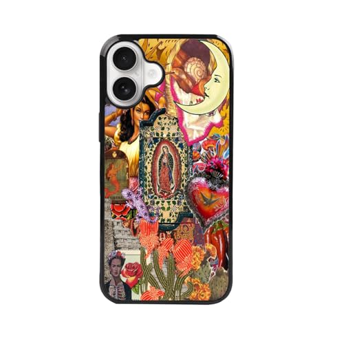 qizjio La Virgen De Guadalupe Phone Case Shockproof Protective Virgin Mary Phone Case for iPhone 16 Plus Virgencita De Guadalupe Case