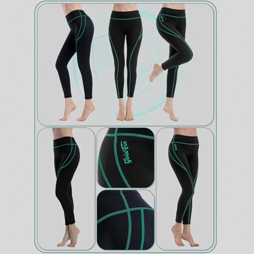 GoldFin Womens 2mm Wetsuit Jackets and Pants Keep Warm for Water Aerobics Swimming Surfing Diving Kayaking Blue-line X-Large miniatura 3
