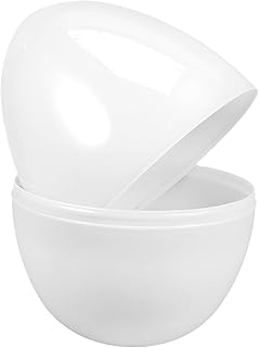 Mipcase Decoración de huevos simulada. huevos de plastico rellenables juguetes de huevo de plástico manualidades con huevos de pascua Relleno de huevos de Pascua abdominales blanco