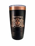 Brosnan Irish Coat of Arms Black Travel Mug