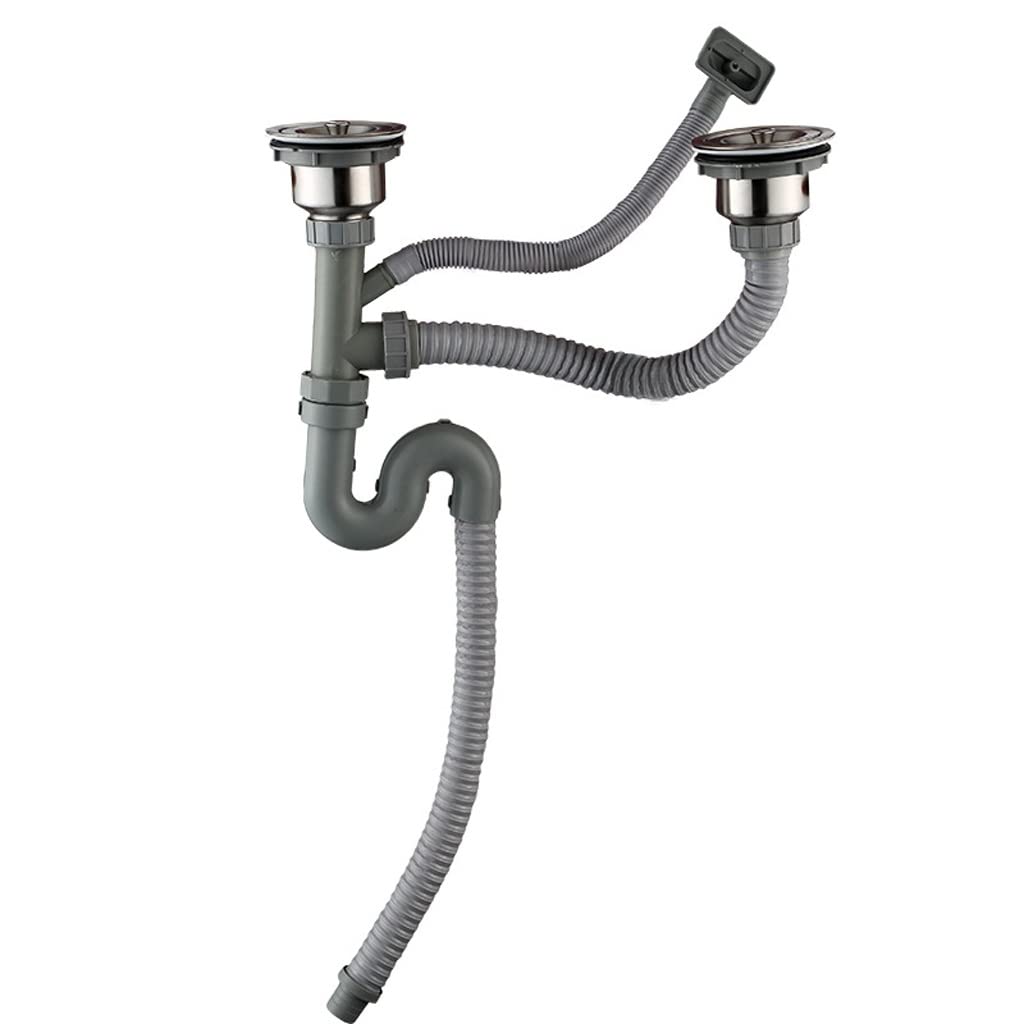 Fregadero vertical con kit de tubería de desbordamiento y manguera flexible