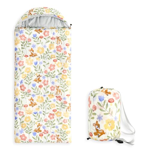 Wake In Cloud - Kids Sleeping Bag for Girls Toddlers, Camping in...