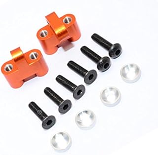 EPTNNASO for 1/10 RC Yeti (AX90026) & Yeti Score (AX90068) Upgrade Parts Aluminum Servo Mount for AX31104-1Pr Set Orange