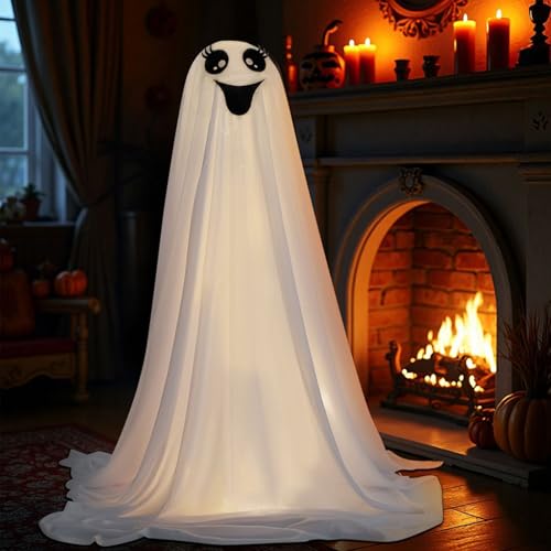 Fantôme lumineux pour extérieur et décoration de jardin d'Halloween