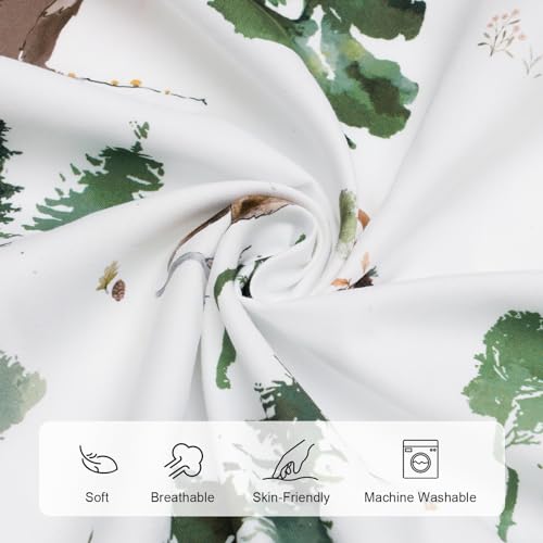 Image of david's kids 3 Pack Mini Crib Sheets, Soft Breathable Premium Pack N Play Sheets for Baby Boys Girls Neutral, Playard and Mini Crib Mattresses, Woodland Animals