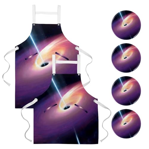 Tablier de cuisine trou noir spatial One Large multicolore