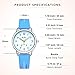 KDM Reloj Niño Niña Reloj Tiempo de Aprender Impermeable Relojes de Pulsera Analógico Deportivos de Cuarzo Azul Reloj Infantil Time Teacher Imagen de KDM Reloj Niño Niña Reloj Tiempo de Aprender Impermeable Relojes de Pulsera Analógico Deportivos de Cuarzo Azul Reloj Infantil Time Teacher