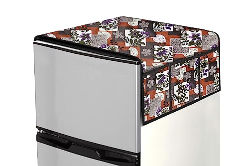 Image of Stylista Refridgerator top Cover Suitable for Samsung RT37C4512S8 /HL, 322 Liter Fridge, Dimension (WXD) 65x111 CM, Patchwork Pattern Multicolor