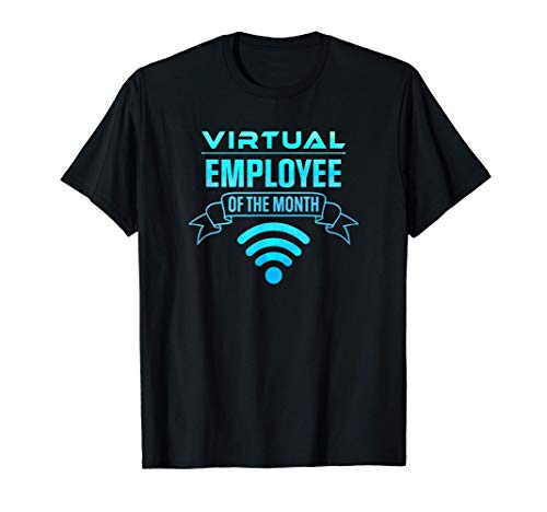 Virtual Employee Of The Month with WIFI Logo Award Worker T-Shirt