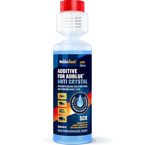 WoldoClean Anti Kristall Additiv für AdBlue 250 ml Diesel Additiv & SCR Reiniger verhindert Kristallbildung & NOX Fehler Zusatz für Ad Blue