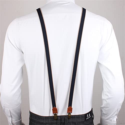 Tirantes para hombre en piel dividida de estilo británico clásico 3