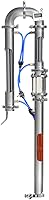 Ai-C-Dibosh 2'' Copper Tubular Distillation Tower w/ Sight Glass, Mesh & Thermometer - Moonshine Still Home Distiller